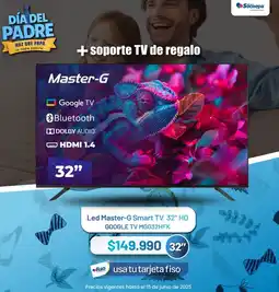 Comercial Socoepa Led master-g smart tv 32" hd oferta