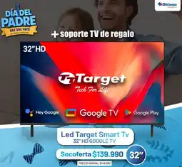 Comercial Socoepa Target led smart tv 32" oferta