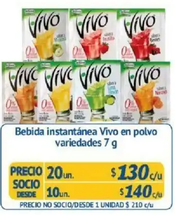 Alvi Bebida Instantánea Vivo en Polvo Variedades 7g oferta