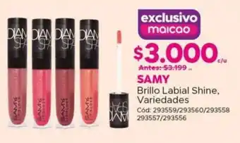 Maicao Samy brillo labial shine, variedades oferta