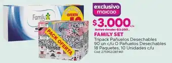 Maicao Family set tripack pañuelos desechables oferta