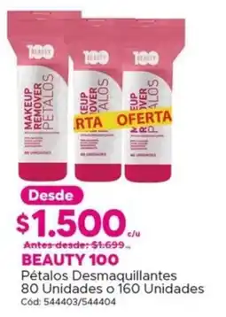 Maicao Beauty 100 pétalos desmaquillantes oferta
