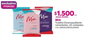 Maicao Mia toallita desmaquillante variedades oferta