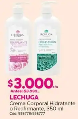 Maicao Lechuga crema corporal hidratante o reafirmante oferta