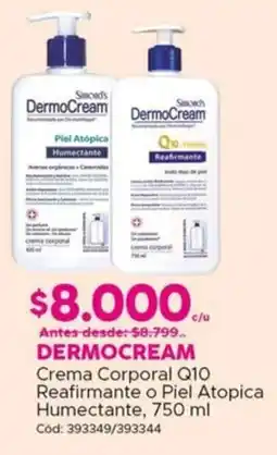 Maicao Dermocream crema corporal q10 reafirmante o piel atopica humectante oferta