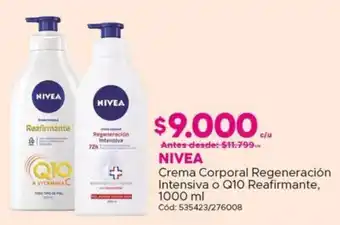 Maicao Nivea crema corporal regeneración intensiva o q10 reafirmante oferta