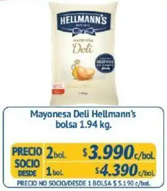 Alvi Mayonesa Deli Hellmann's Bolsa 1bol. 1.94kg oferta