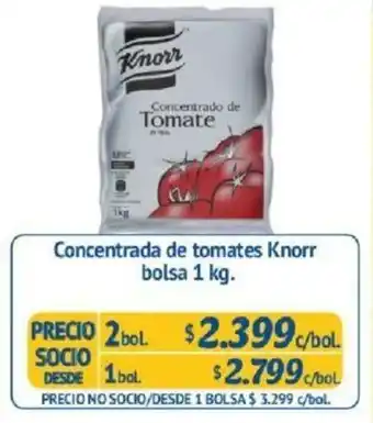 Alvi Concentrada de Tomates Knorr Bolsa 1kg oferta