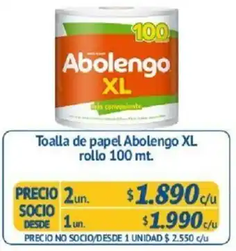 Alvi Toalla de Papel Abolengo XL Rollo 100mt oferta