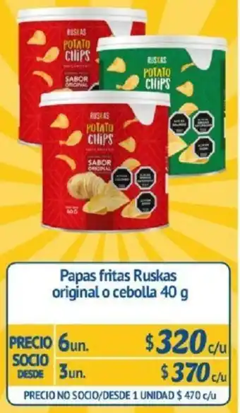 Alvi Papas Fritas Ruskas Original o Cebolla 3un. 40g oferta