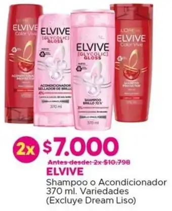 Maicao Elvive shampoo o acondicionador oferta