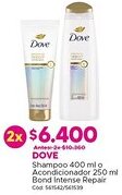 Maicao Dove shampoo o acondicionador bond intense repair oferta
