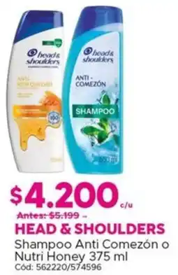 Maicao Head & shoulders shampoo anti comezón o nutri honey oferta