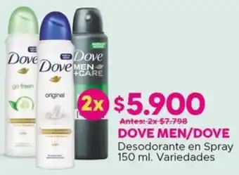 Maicao Dove men/dove desodorante en spray oferta