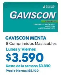 Maicao Gaviscon menta masticables lunes y viernes oferta