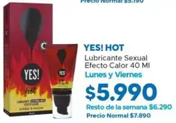 Maicao Yes! hot lubricante sexual efecto calor lunes y viernes oferta