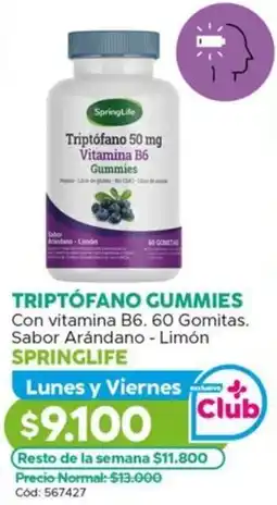Maicao Triptófano gummies springlife oferta