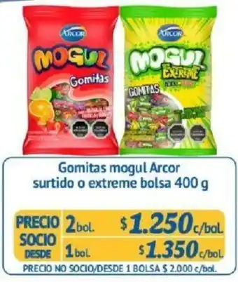 Gomitas Mogul Arcor Surtido o Extreme Bolsa 400g