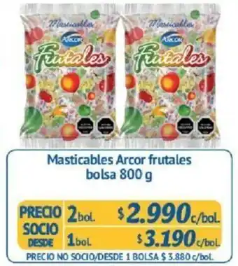 Alvi Masticables Arcor Frutales Bolsa 800g oferta