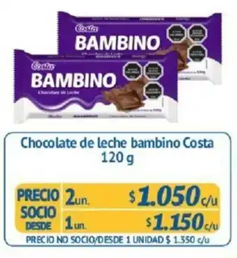 Alvi Chocolate de Leche Bambino Costa 120g oferta