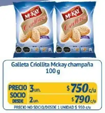 Alvi Galleta Criollita Mckay Champaña 100g oferta