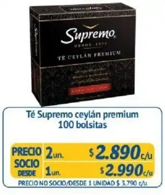 Alvi Té Supremo Ceylán Premium 100 Bolsitas oferta