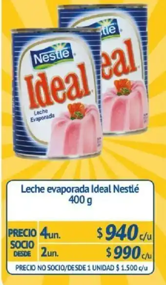 Alvi Leche Evaporada Ideal Nestlé 2un. 400g oferta
