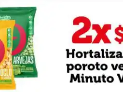 Santa Isabel Hortalizas arveja, choclo, poroto verde y primavera minuto verde oferta
