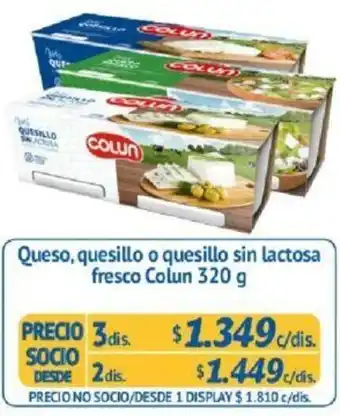 Alvi Queso Quesillo o Quesillo Sin Lactosa Fresco Colun 320g oferta