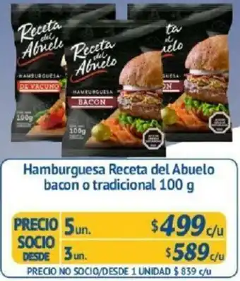 Alvi Hambuguesa Receta del Abuelo Bacon o Tradicional 3un. 100g oferta