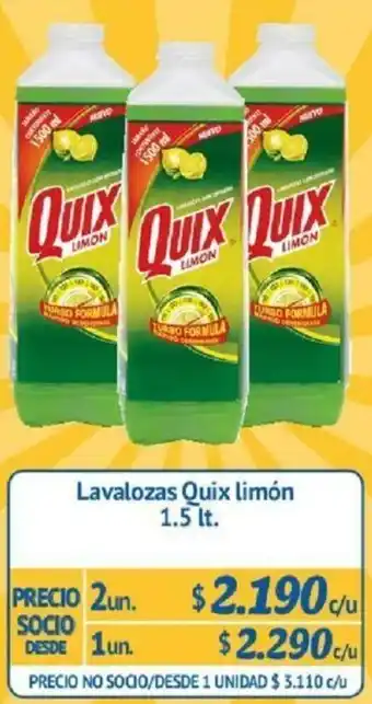 Alvi Lavalozas Quix Limón 1un. 1.5lt oferta