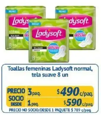 Alvi Toallas Femeninas Ladysoft Normal Tela Suave 8 un. oferta