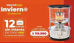 Easy Kendal estufa a parafina 9000 btu negro/blanco oferta