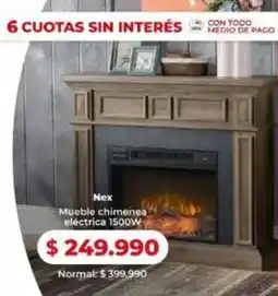 Easy Nex mueble chimenea eléctrica oferta