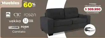 Easy M+design sofá cama morgana gris oferta