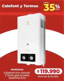 Easy Mademsa Calefont tiro natural oferta