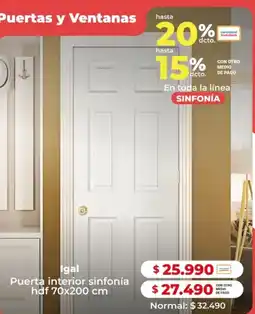 Easy Igal puerta interior sinfonía oferta