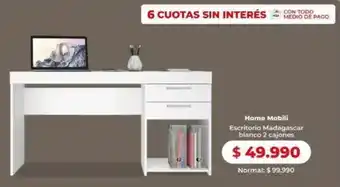 Easy Home mobili escritorio madagascar blanco oferta