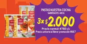 Mayorista 10 Pastas nuestra cocina variedades oferta