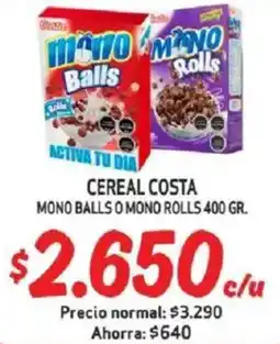 Mayorista 10 Cereal costa mono balls o mono rolls oferta