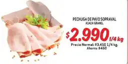 Mayorista 10 Pechuga de pavo sopraval asada granel oferta