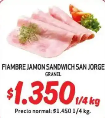 Mayorista 10 Fiambre jamon sandwich san jorge granel oferta