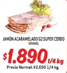 Mayorista 10 Jamón acaramelado g2 super cerdo granel oferta