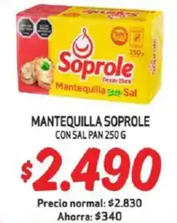 Mayorista 10 Soprole mantequilla con sal pan oferta