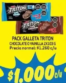 Mayorista 10 Triton pack galleta chocolate o vainilla oferta