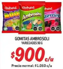 Mayorista 10 Gomitas ambrosoli variedades oferta