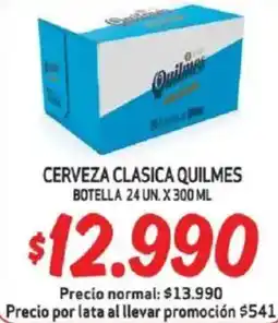 Mayorista 10 Quilmes cerveza clasica botella oferta
