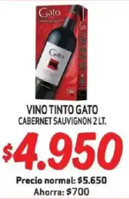 Mayorista 10 Gato vino tinto cabernet sauvignon oferta