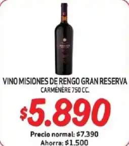 Mayorista 10 Vino misiones de rengo gran reserva carménère oferta