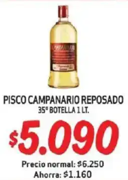 Mayorista 10 Pisco campanario reposado 35° botella oferta